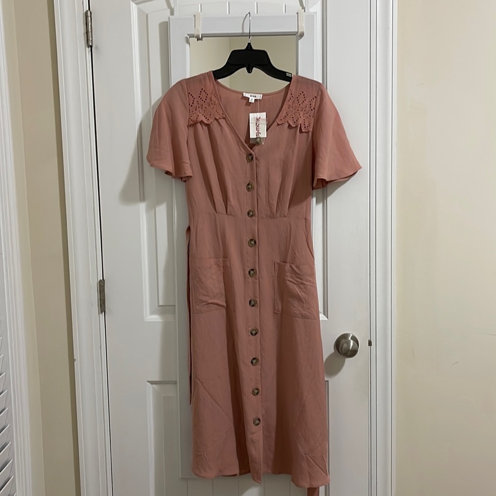 Cute button up mid dress